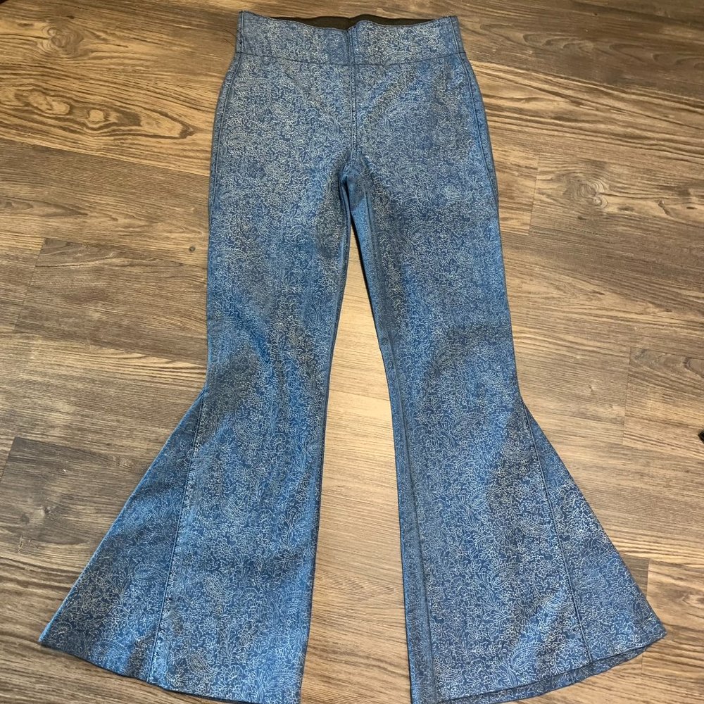 Show Me Your MuMu Blue Paisley Boot Cut Pants